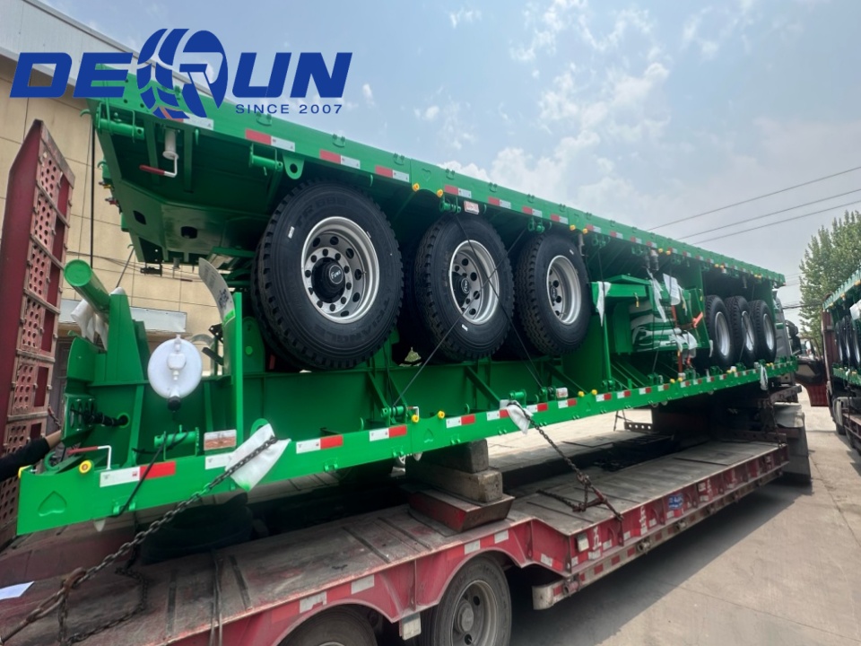 Derun 4 unidades TRI-AXLE CARGO Dropside Semi se ha enviado a Argelia