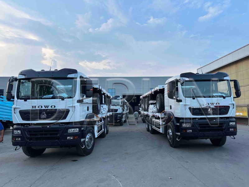10 unidades Howo TX Fence Truck con remolque de barra de tiro de carga enviado con éxito a Etiopía