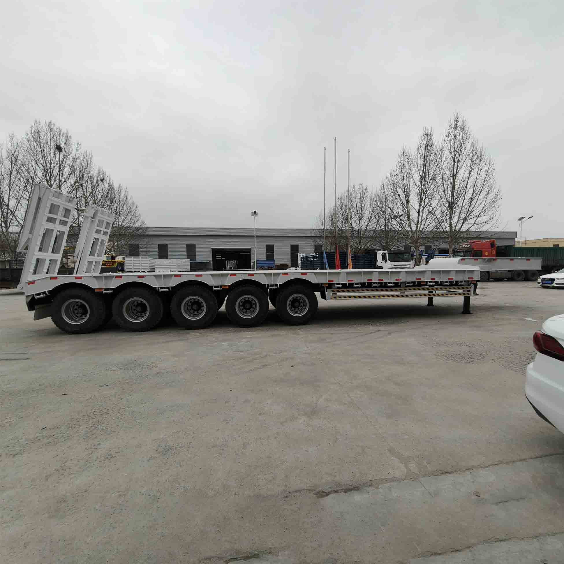 Derun 5 eje lowbed semi trailer