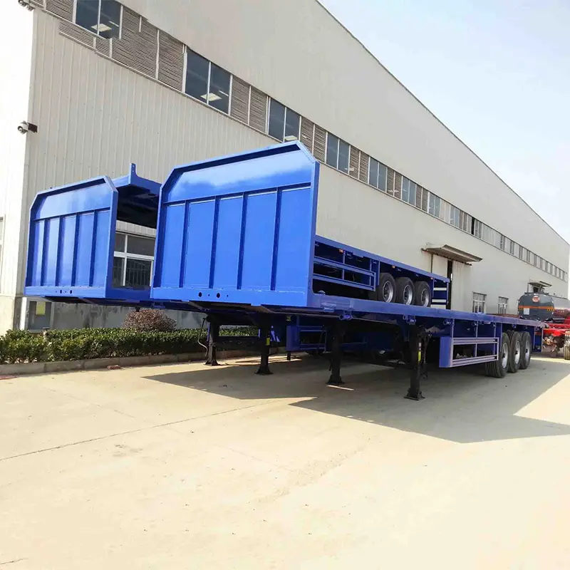 Derun Flatbed Semi trailer con tablero delantero
